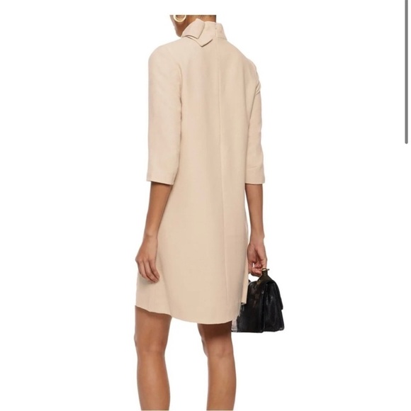 GOAT AVA BOW EMBELLISHED WOOL CREPE TURTLE NECK MINI DRESS - Picture 4 of 9